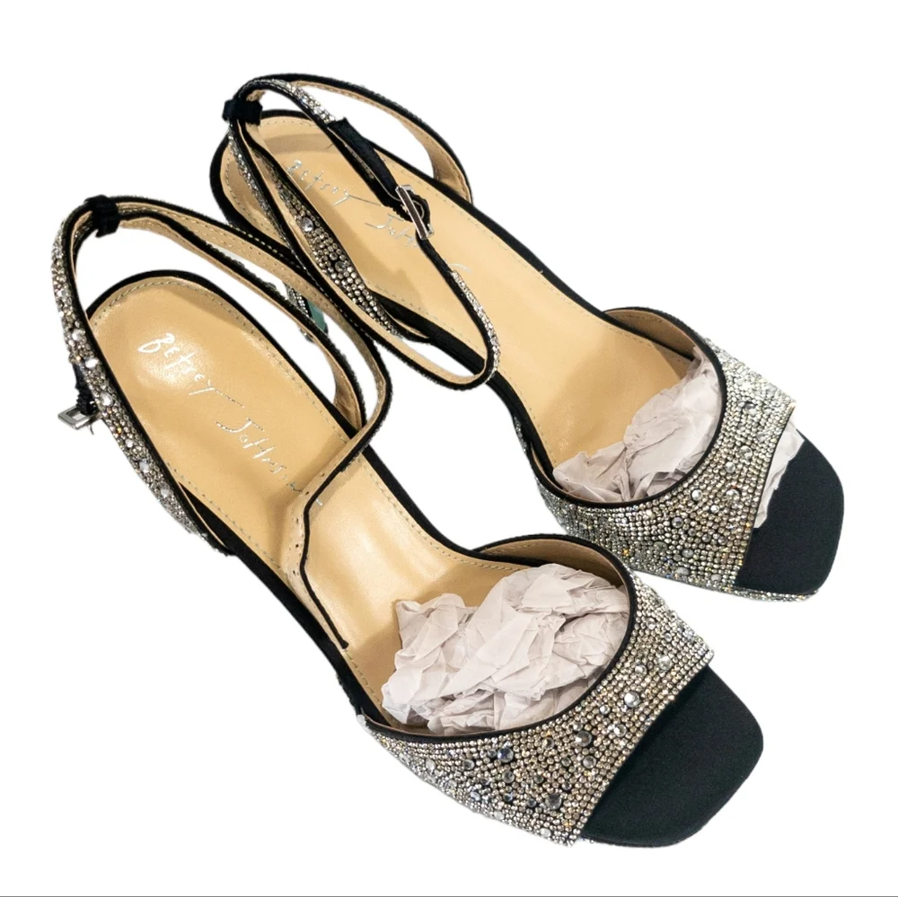 Blue by Betsey Johnson Suni Dress Sandals Black -9.5 - Picture 3 of 4